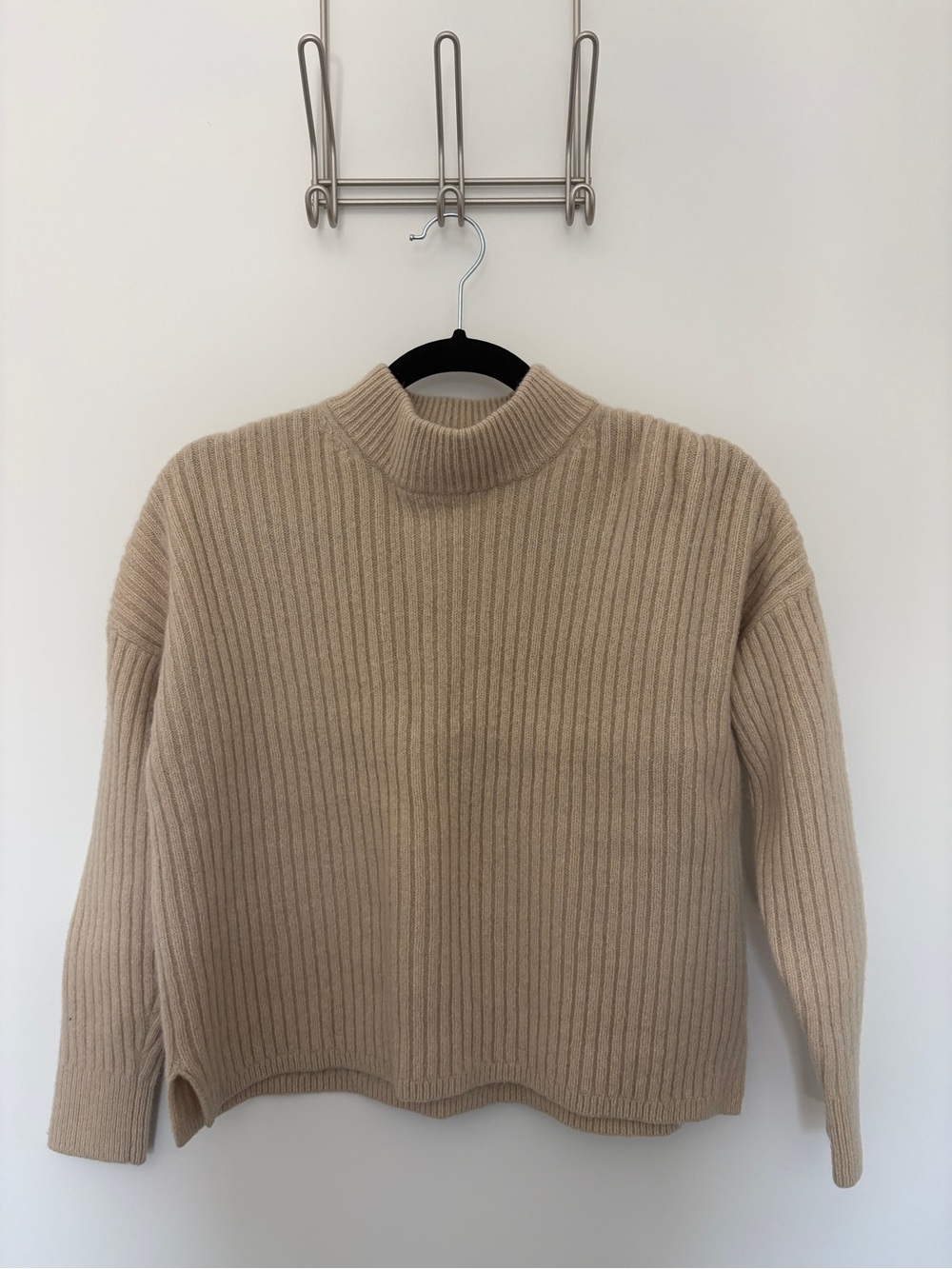 Madewell Ribbed Mock Neck Sweater - Beige